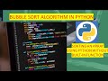 Bubble Sort Algorithm in Python: sort an array