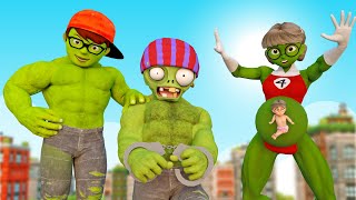 Double Hulk Battles the Zombie Lord's Army - Scary Teacher 3D Nick Hulk vs Zombie