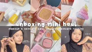 Unboxing Mini Haul 📦🛒| Makeup \u0026 skincare haul, updated skincare routine 🛍️🪷