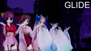 【艦これMMD】神風型でGLIDE　ニーソガーターVer 　歌詞つき