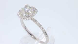 2.31CT Round Brilliant Diamond 18kt Odelia Halo Engagement Ring GIA Lab  Cert/Appr $20K+ $10,500