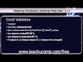JavaScript Training Tutorial E-Mail Validation