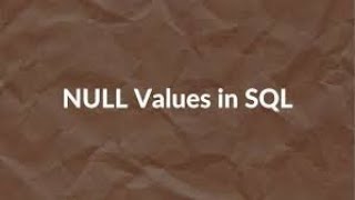 SQL Counting NULLS
