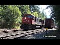 cp u0026 cn empty trains over rail lubricator before squeaky curves in tunnels along the fraser canyon