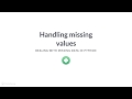 Python Tutorial: Handling missing values