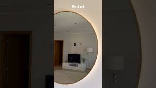 Witness the Room's Metamorphosis with our Round Mirror | #TransformYourSpace #MirrorMakeover #Shorts