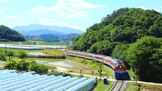 경북선 두원~옥산 구간을 달리는 무궁화호 1822열차