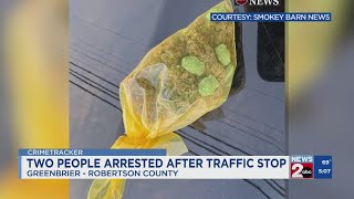 2 arrested after traffic stop in Greenbrier, TN