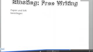 Wilmas Tutorials: Free Writing