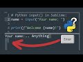 Python input( ) in Sublime Text [SOLVED]