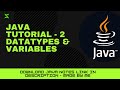 Tutorial 2 - Datatypes and Variables in JAVA | xstechie