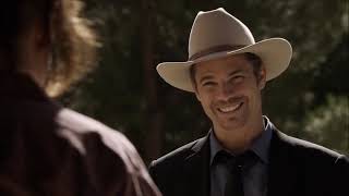 Justified Raylan meets Mags Bennet scene