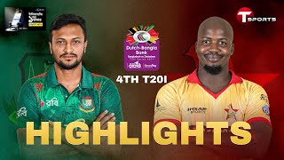 Highlights | Bangladesh vs Zimbabwe | 4th T20i | T Sports