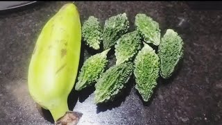 😋 👌 అరటికాయ టమాట , గుత్తి కాకరకాయ కారం 😋👌 Raw banana / bitter gourd fry 😋👌