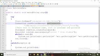 Retrieve Data from MySQL database using Java
