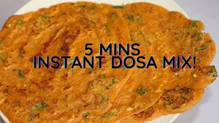 5 mins Instant dosa mix using Besan flour!!  கடலை மாவு தோசை செய்வது எப்படி !! (Tamil)