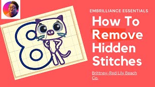 How to remove hidden stitches using Embrilliance Essentials #embroidery #embrilliance #howto