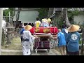 令和6年 大阪市此花区 伝法夏祭り 宵宮 午前巡行 澪標住吉神社・鴉宮 布団太鼓・枕太鼓 宮入り、担ぎなど。