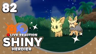 SHINY HERDIER! 405 ENCOUNTERS! | Pokémon Sun and Moon Shiny Reaction #82 | CBAD