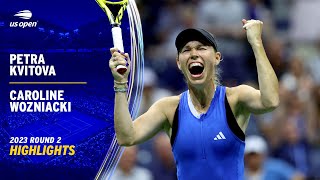 Petra Kvitova vs. Caroline Wozniacki Highlights | 2023 US Open Round 2