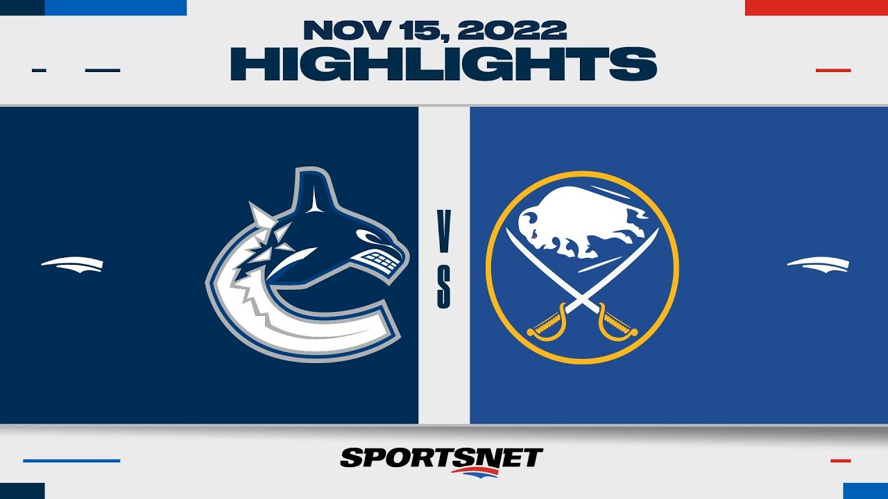 NHL Highlights | Canucks Vs. Sabres - November 15, 2022 - YouTube