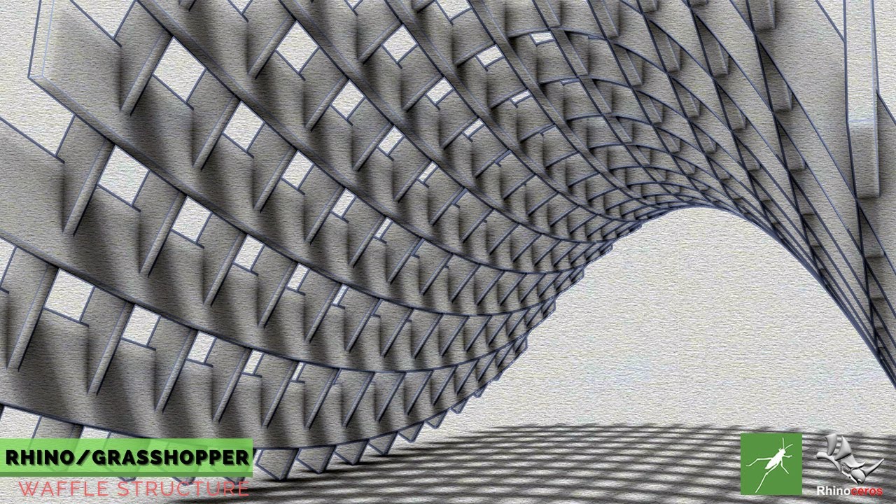 Grasshopper Tutorial 3d Waffle Structure Youtube