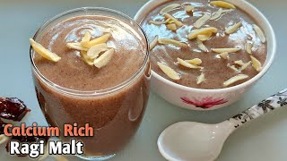 Calcium Rich Drink Ragi Dates Malt Recipe for Kids and Elders| Dates Ragi Malt Recipe #tastyfood