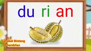 Belajar Membaca/Membaca Tema Buah buahan/Belajar Membaca Anak Tk, Paud