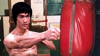 Bruce Lee Kicks a 700 Lbs Boxing Bag. And His Student Saw It Slapping Against the Ceiling!