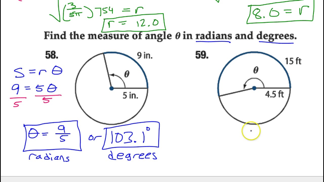 Arc Length And Central Angle Measure