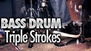 Bass Drum Triple Strokes - Drum Lesson (DRUMEO)