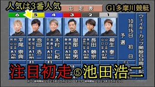 【G1多摩川競艇】G1多摩川開幕！注目の初走スター⑤池田浩二