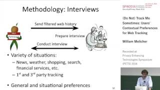 William Melicher - (Do Not) Track Me Sometimes: Users' Contextual Preferences for Web Tracking