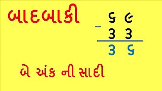 બાદબાકી | Badbaki | Gujarati Badbaki | Basic Educational | In Gujarati | By Saral Shixan