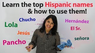 Learn Spanish language and culture: Hispanic first names, last names, and nicknames