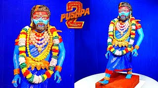 Pushpa star allu arjun coloring art process | Pushpa pushparaj ki model paint karna