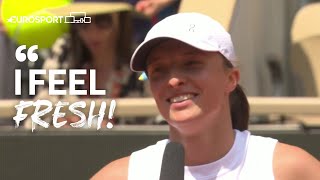 "I'll Be Ready No Matter What" | Swiatek Reacts To Being A Step Closer To Title | Eurosport Tennis