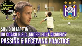 R.S.C. Anderlecht Academy - Passing \u0026 Receiving Football Training Practice