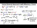 Differential Equation - 2nd Order (31 of 54) General Approach to Find y(t)=? (Missing y-term)