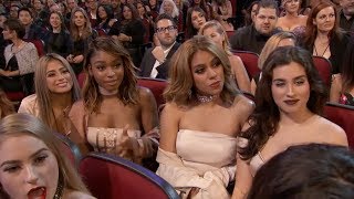 Fifth Harmony Watching Ex-Member Camila Cabello Perform "Crying In The Club"