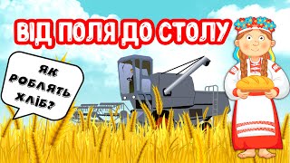 Від поля до столу.  Як роблять хліб? для дітей