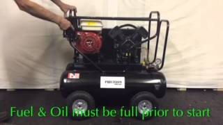 Precision Power Tools Gas GX160 Air Compressor Start