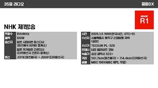 [중파DX] 1584kHz NHK 제1방송 오후 7시 시보