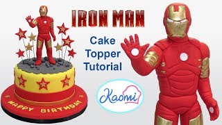 How to make Iron Man Cake Topper /Cómo hacer a Iron Man para tortas