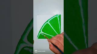 lime slice / easy lemon drawing