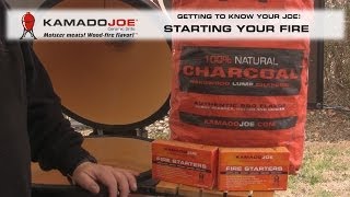 Kamado Joe - Lump Charcoal \u0026 Starting Your Fire