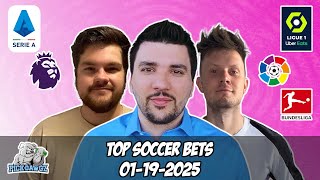 Free Soccer Bets 1/19/25: PickDawgz On the Pitch EPL, LaLiga, Bundesliga, Serie A, Ligue 1 Free Bets