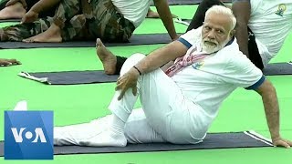 India Prime Minister Modi Leads the Way On International Yoga Day