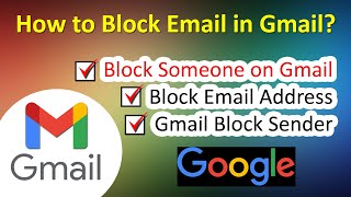 How to Block Email in Gmail | Block Gmail | Block Someone on Gmail | Gmail Block Sender | ADINAF