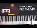 Marshmello ft. Roddy Ricch - Project Dreams Piano Tutorial